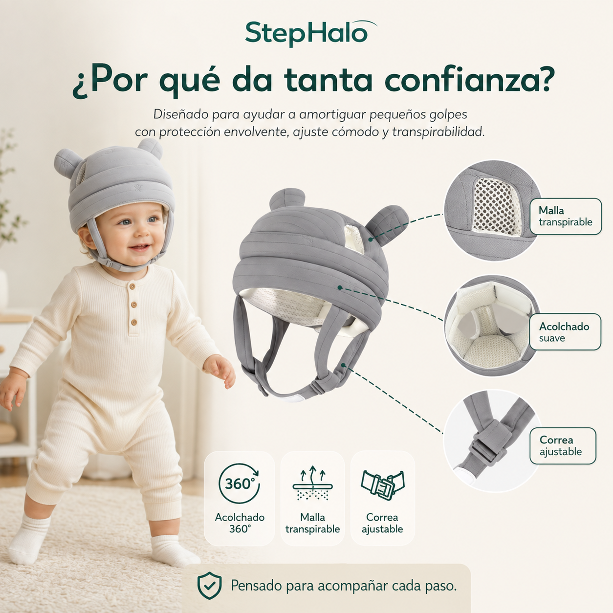 Protector Acolchado 360° para Primeros Pasos